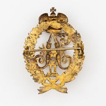 Brooch, gilded silver, Alexander II, St. Petersburg, Russia.
