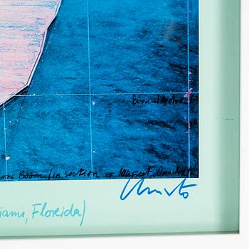 Christo & Jeanne-Claude, offset in colours with application, signed.