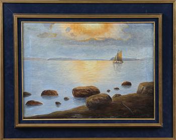 OKÄND KONSTNÄR, olja på duk, sign Jasper Ludvig?.