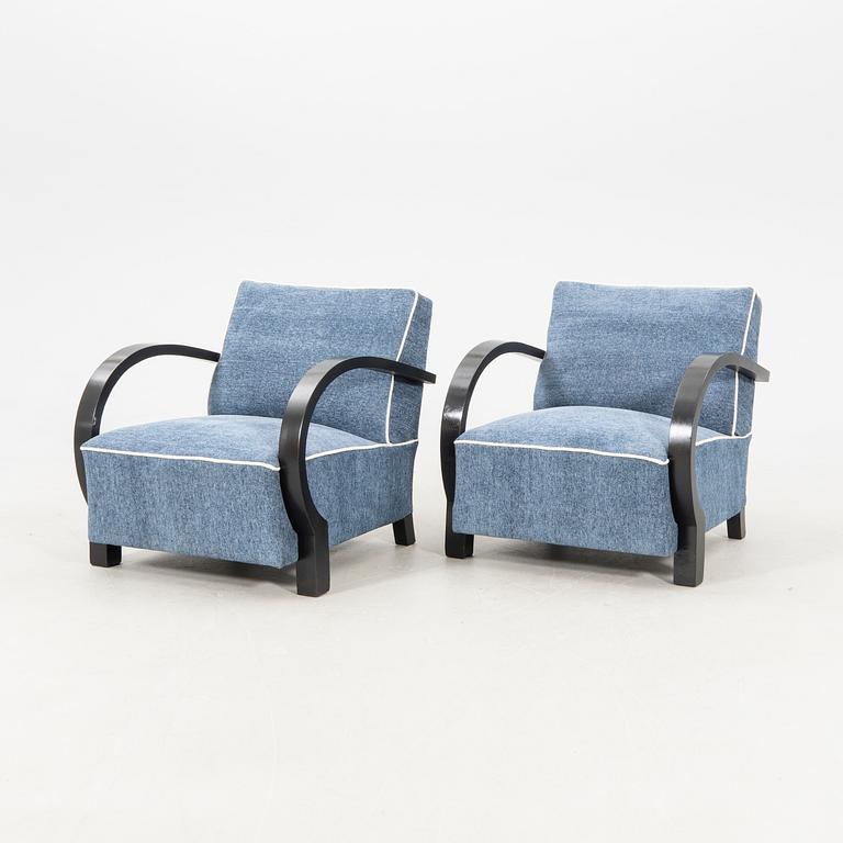 Armchairs, a pair, Art Deco, first half of the 20th century.