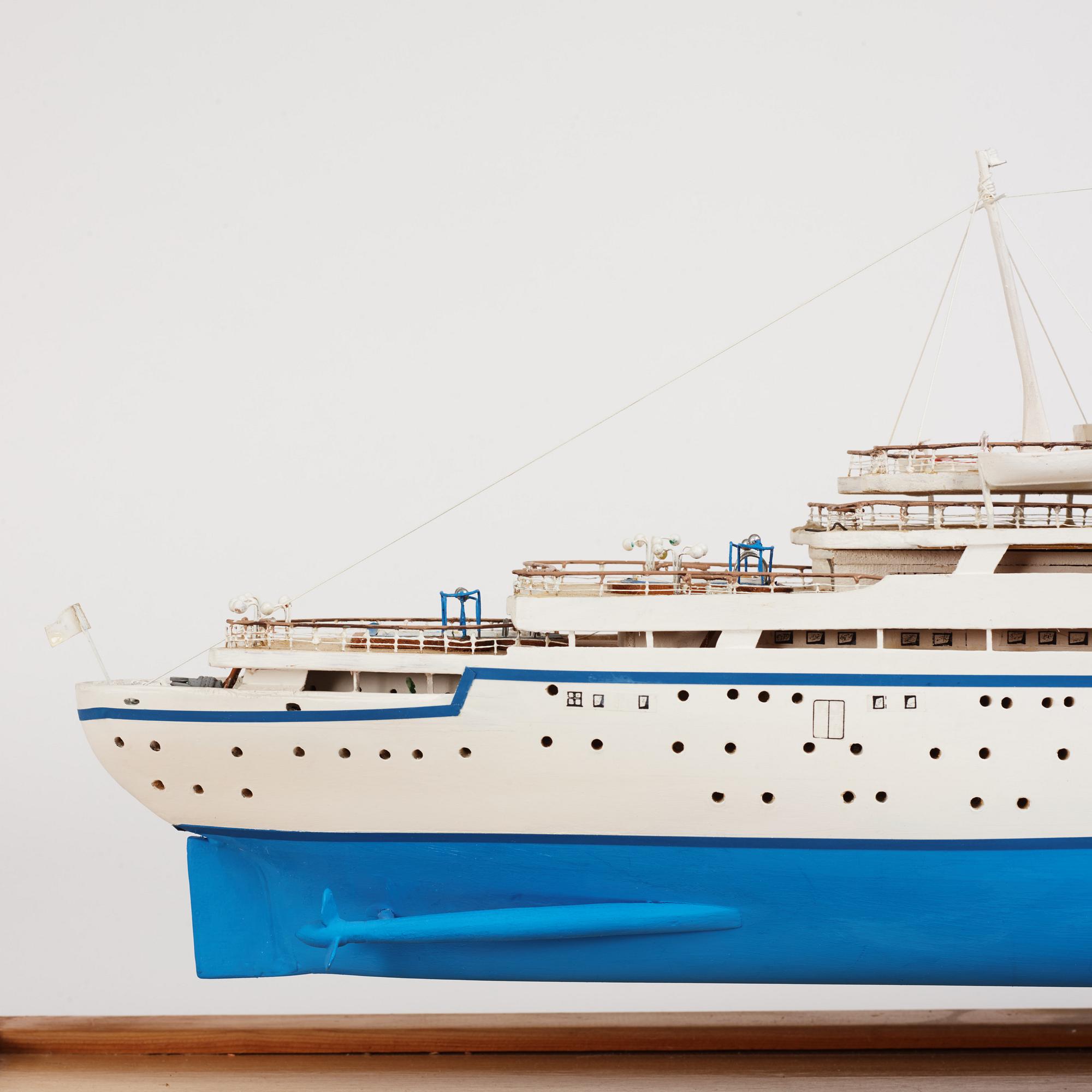Ship model, T.S.S. Vasco da Gama, built by Gunnar Roempke in 1989.