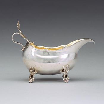 A Swedih 18th century parcel-gilt cream-jug, mark of Pehr Zethelius, Stockholm 1776.