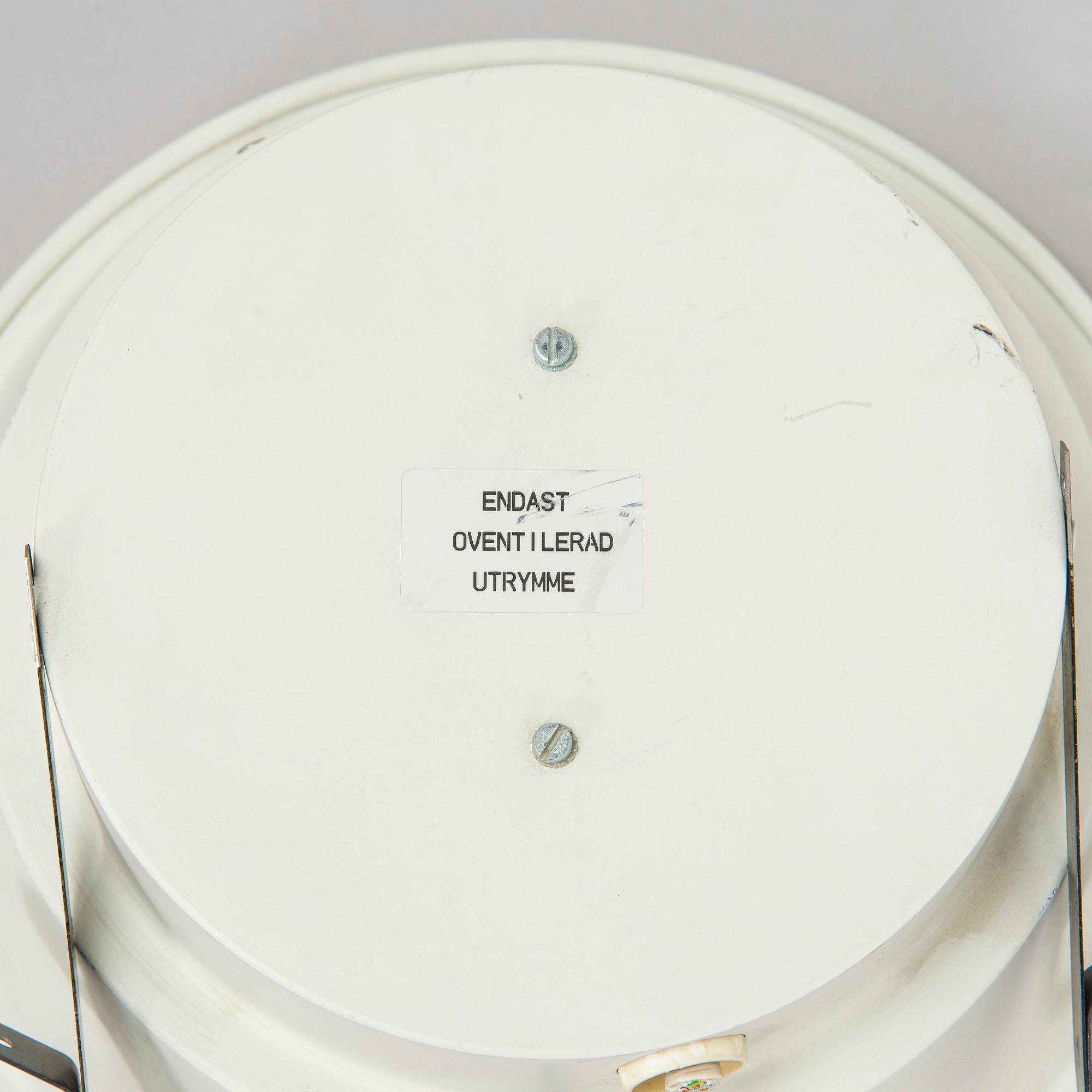 Arne Jacobsen, A pair of 'Munkegaard' ceiling lights for Louis Poulsen, Denmark.