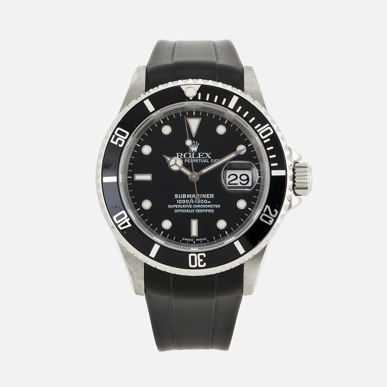 ROLEX, Oyster Perpetual Date, Submariner (1000ft=300m, SWISS MADE), Chronometer, wristwatch, 40 mm.