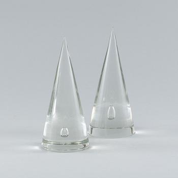 Two glass obelisks by Cenedese. Signed Cenedese. 1970's.