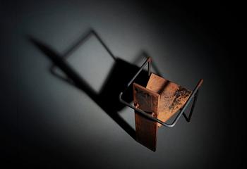 A Jonas Bohlin 'Iron Concrete' chair, Källemo AB, Värnamo 1987.