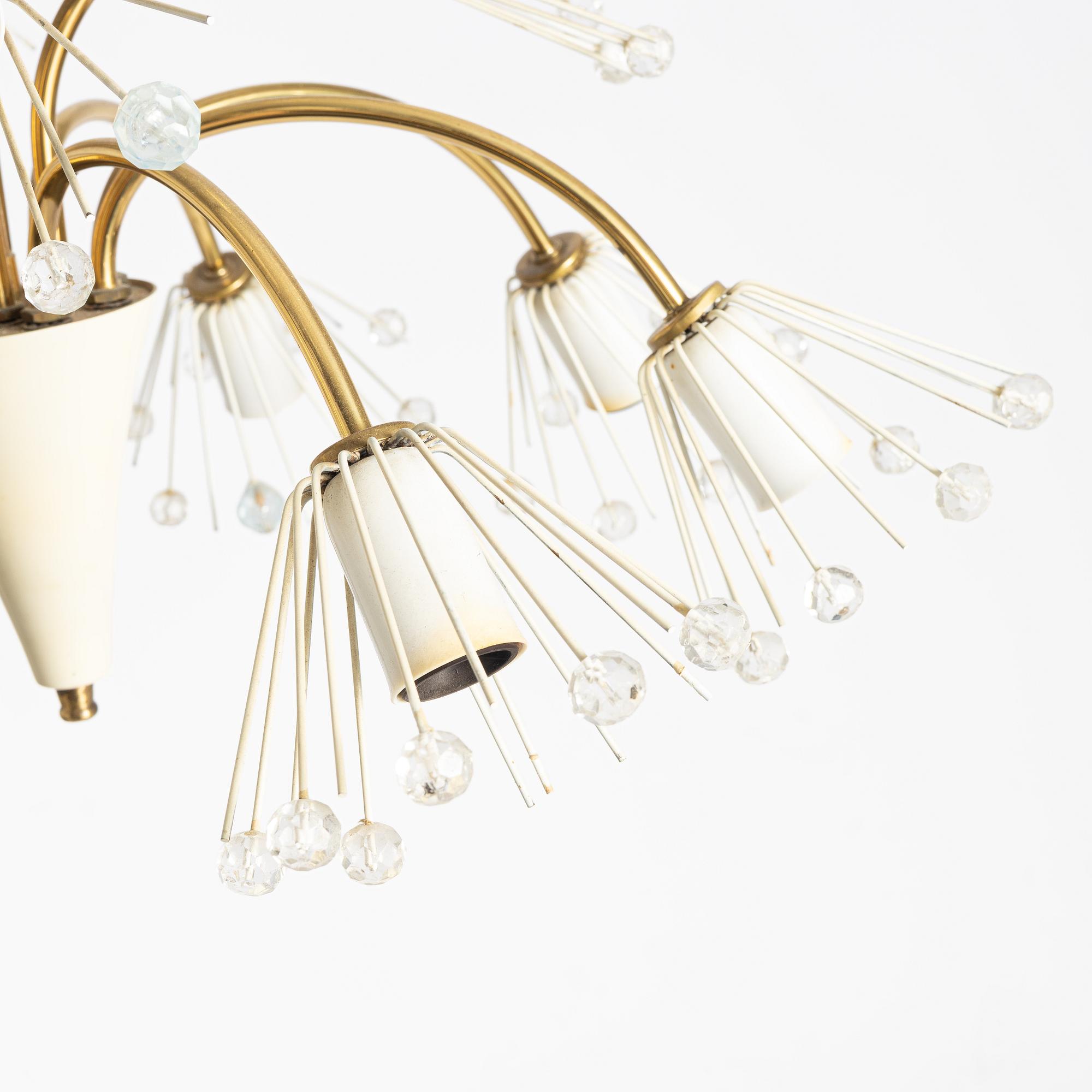 Emil Stejnar, Ceiling lamp, Rupert Nikoll, Austria, circa mid-20th century.