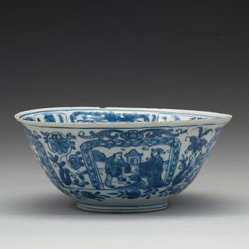 A blue and white bowl, Ming dynasty (1368-1644).