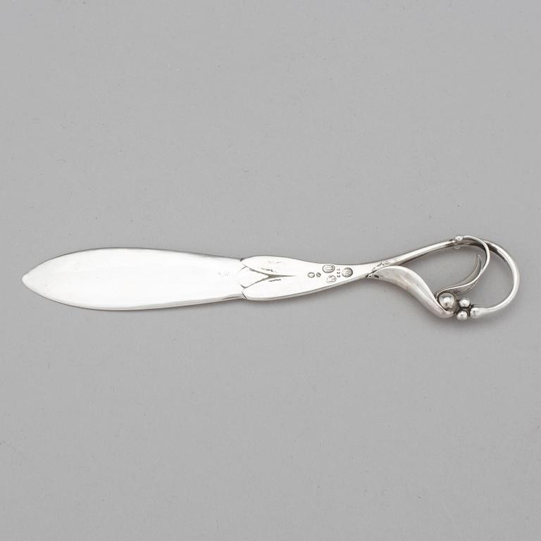 GEORG JENSEN, letter opener , silver , Copenhagen, 1926. Tot weight of 25 grams.