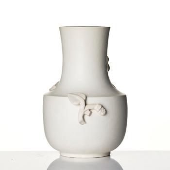 Wilhelm Kåge, vaser, två stycken, "Carrara", keramik, Gustavsberg, 1930-40-tal.