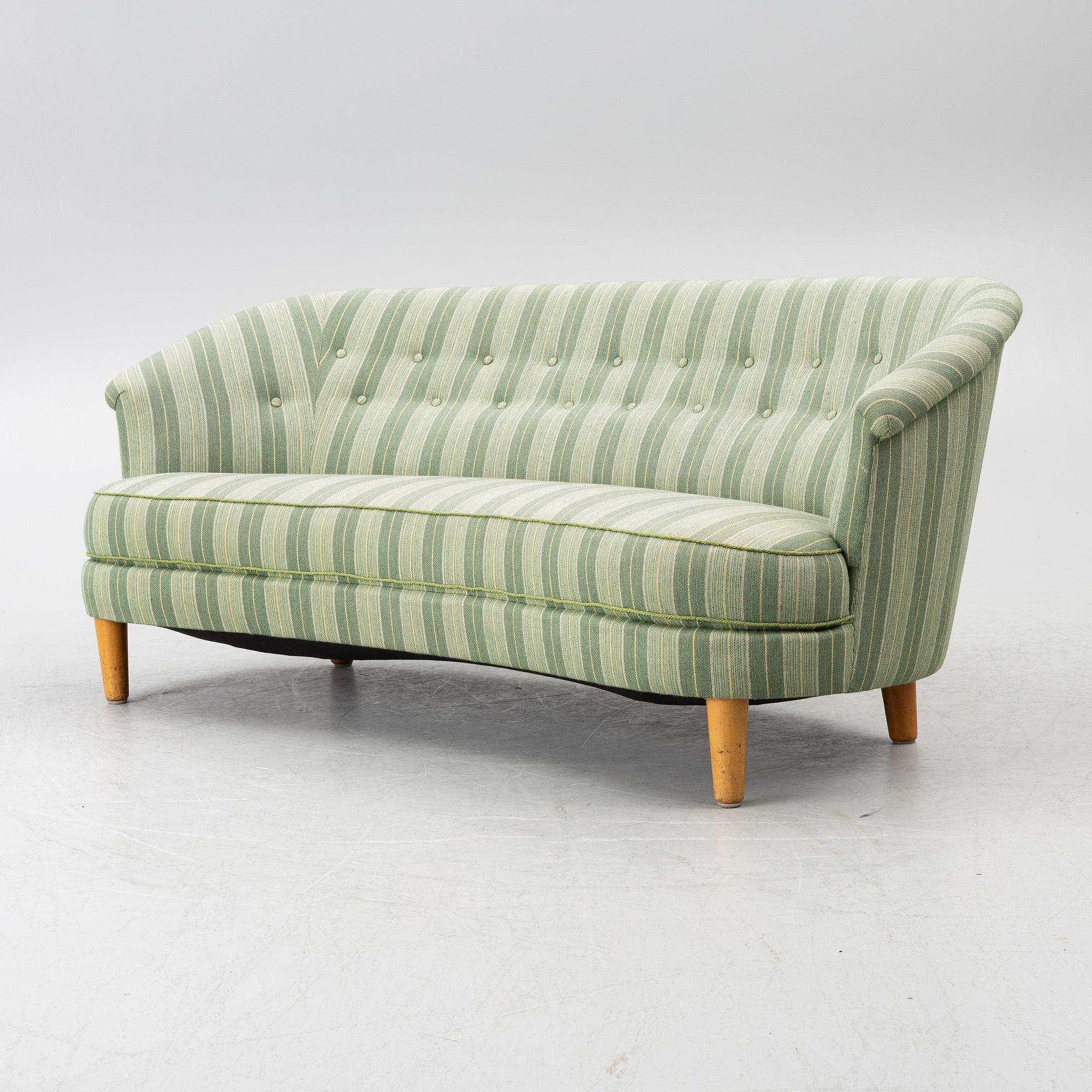 Carl Malmsten, soffa, svängd "Roma", 1900-talets mitt.