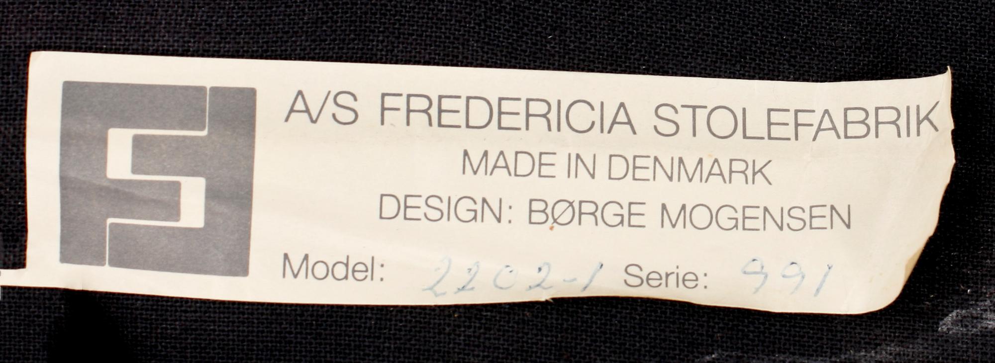 FÅTÖLJ med FOTPALL, Börge Mogensen, Fredericia Stolefabrik.