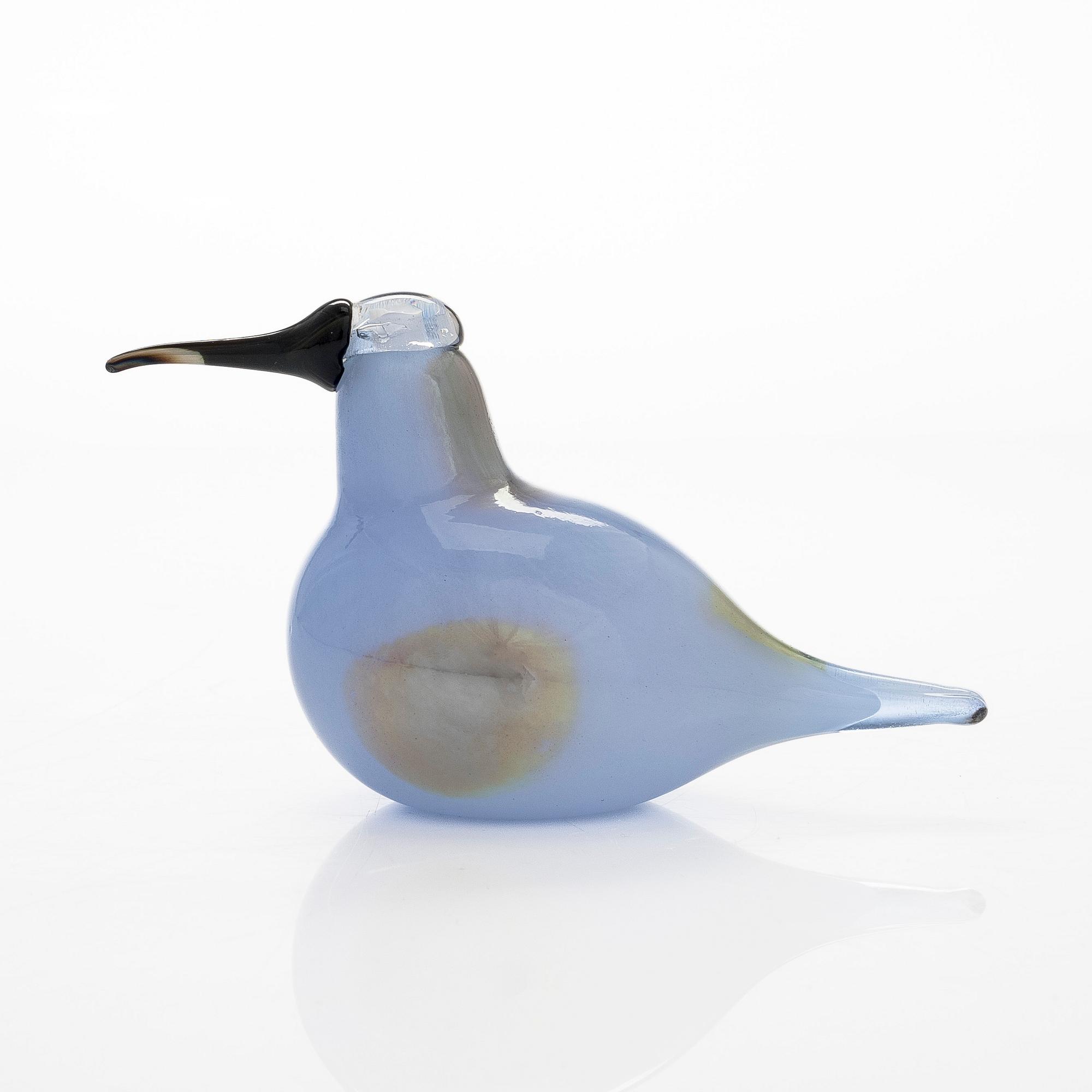 Oiva Toikka, A glass bird, "Sky curlew", second quality, signed O. T II Nuutajärvi.