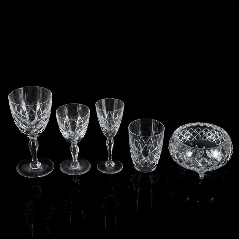 Gunnar Cyrén, glasservis, 57 delar, "Karolina", Orrefors.