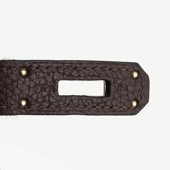 Hermès, a chocolate brown Togo leather 'Birkin 35' handbag, 2008.