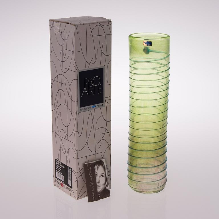 Art glass vas "Trombi", signed T. Nordström Nuutajärvi. Pro Arte.