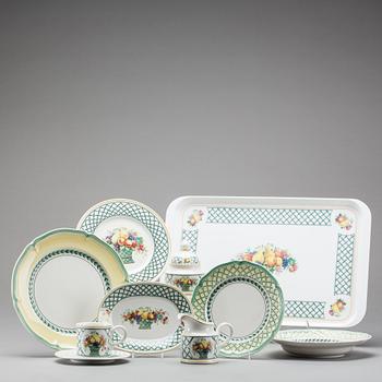 SERVISER, porslin, 24+14 delar, "French Garden Vienne" samt "Basket"Villeroy & Boch.