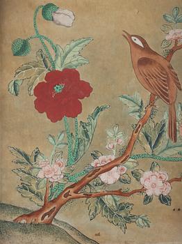 Unidentified artist, two gouache paintings, around 1900.