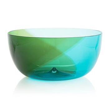 Tapio Wirkkala, a glass bowl, signed venini italia TW -85.