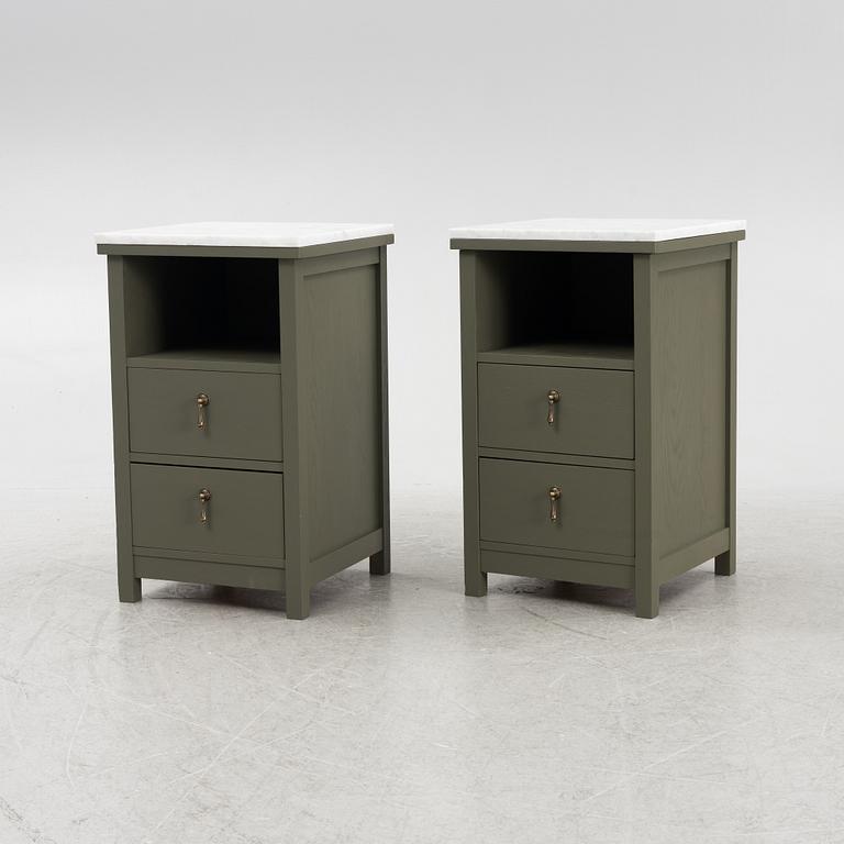 A pair of bedside tables, early 20th Century.