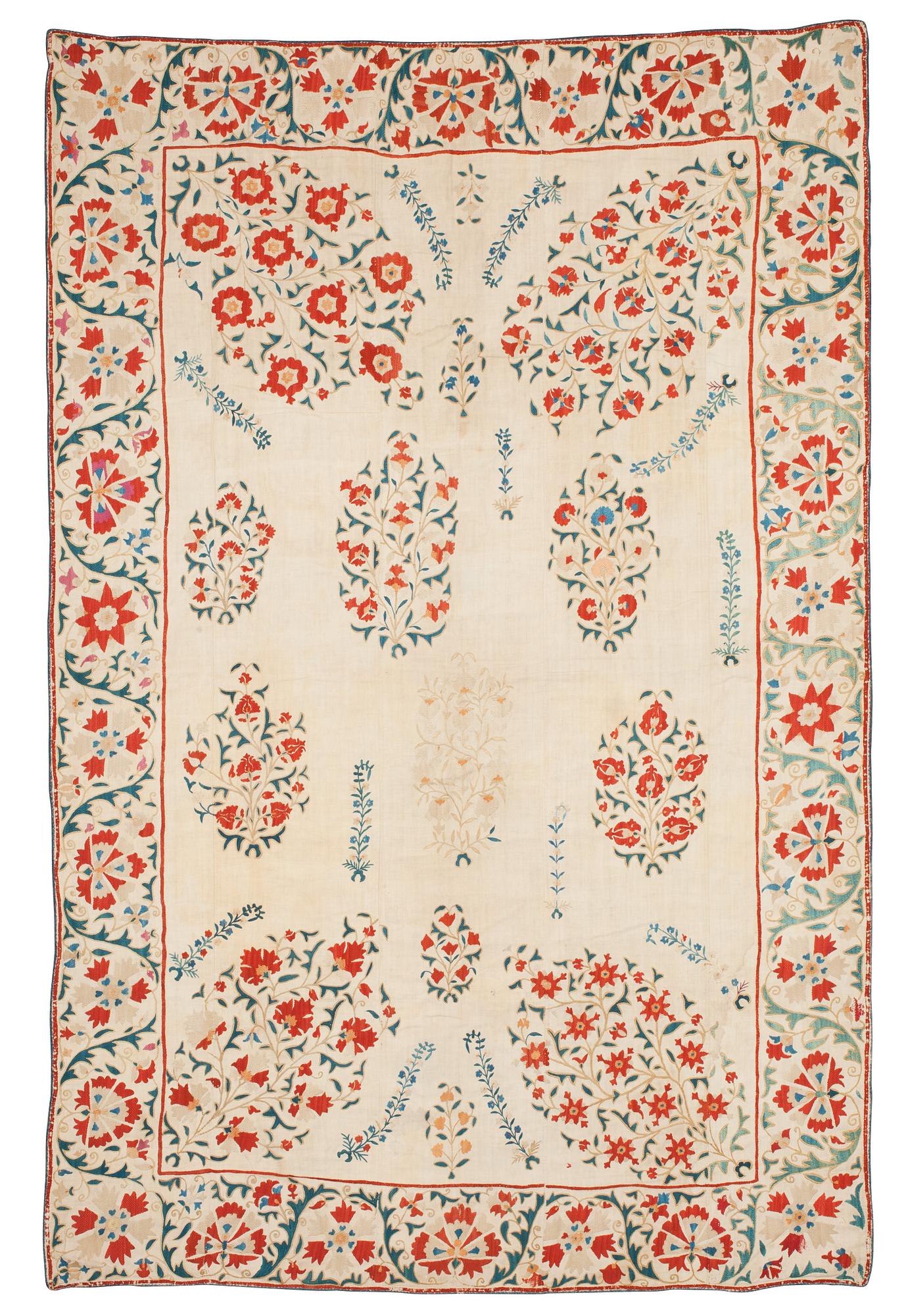 ANTIKT NURATA SUZANI. 216,5 x 145,5 cm.