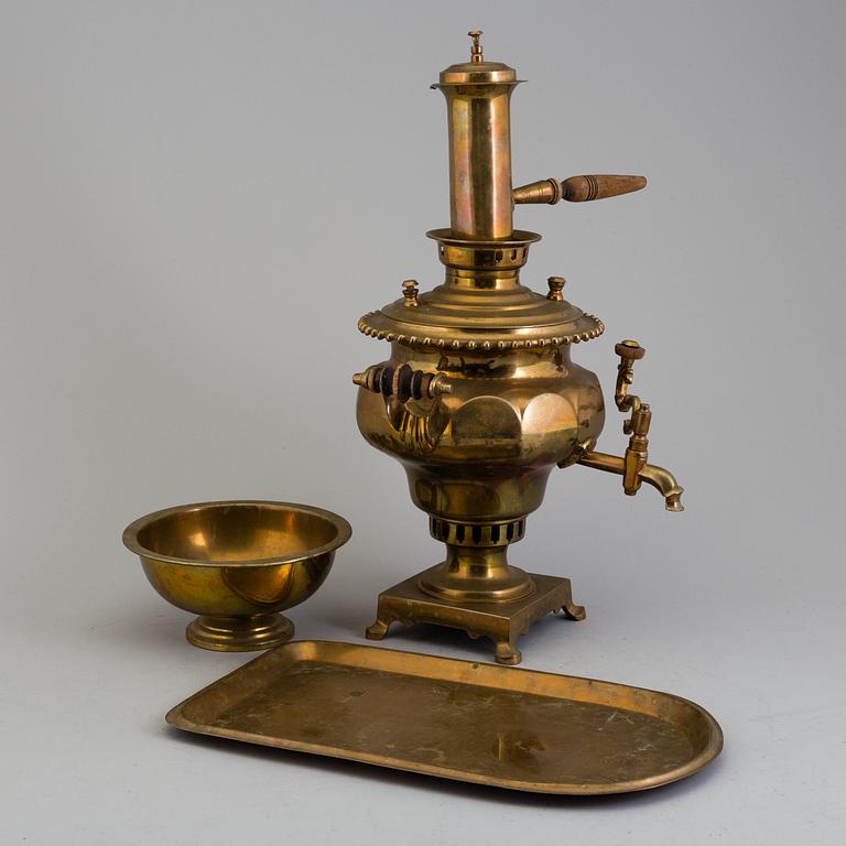 A russian brass samovar circa 1900.