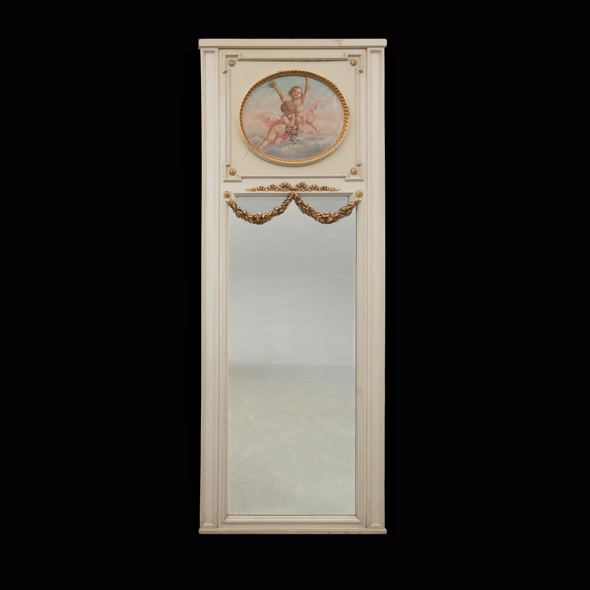 GOLVSPEGEL/VÄGGFÄLT, gustaviansk stil, omkring 1900.