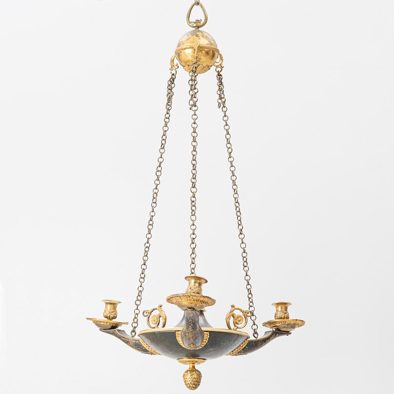 Ampel, för tre ljus, Frankrike, 1800-talets början,  Empire.