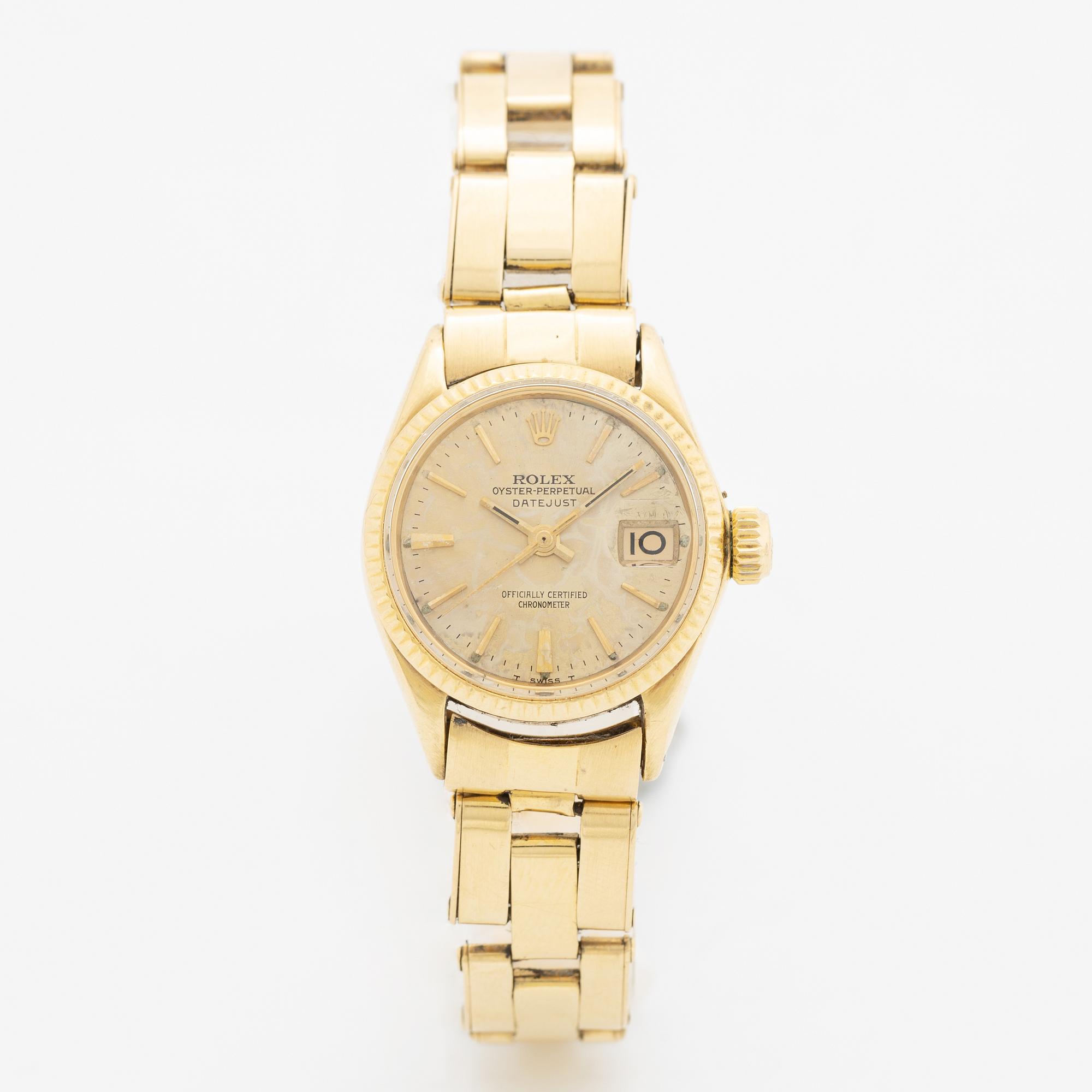 Rolex, Oyster Perpetual, Datejust, Chronometer, wristwatch, 25 mm.