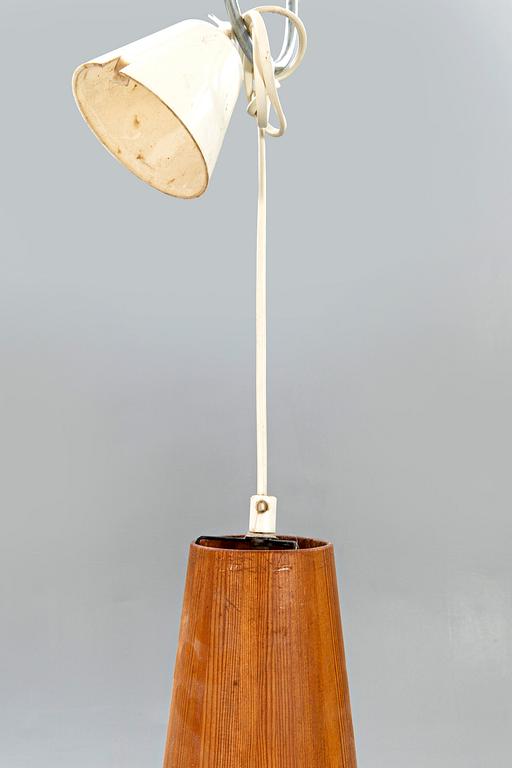 A Jörgen Wolff wooden ceiling lamp for Christian A. Wolff, Denmark 1950s.