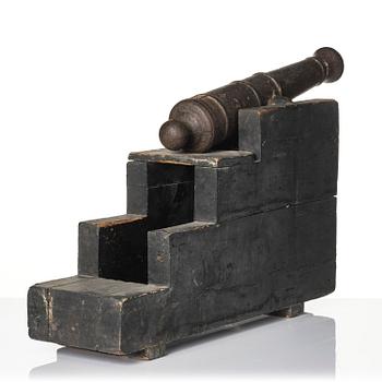 A pair of salute cannons, presumably 19th century.