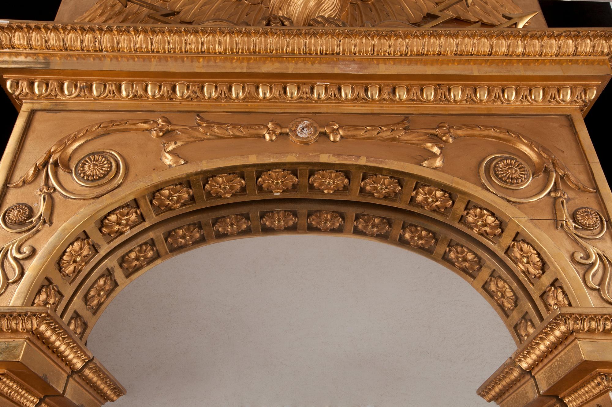 A Swedish Empire mirror and console table by P. G. Bylander.