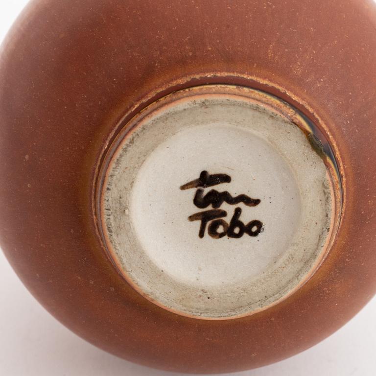 Erich & Ingrid Triller, a glazed stoneware vase, signed.