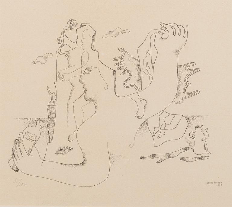 ESAIAS THORÉN, 3 kpl, litografeja, signeerattu ja päivätty E. Thorén 1935-38.