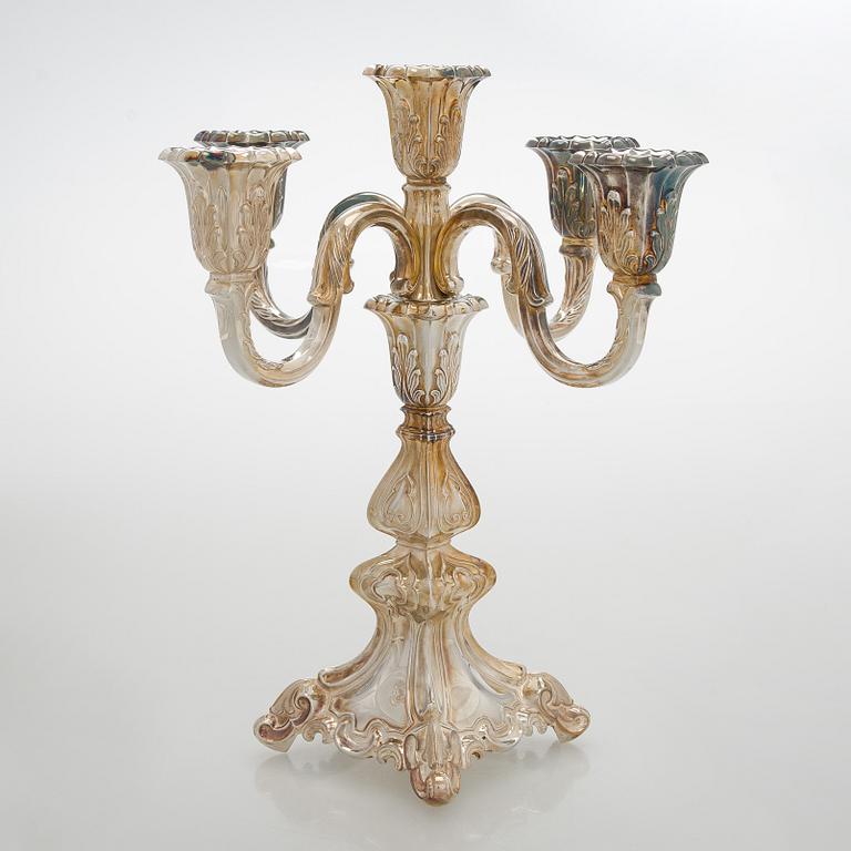 Kandelaber, silver, Auran Kultaseppä, Åbo 1993-1994.