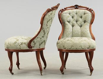 SALONGSGRUPP, 5 delar, nyrokoko, 1800-talets slut.