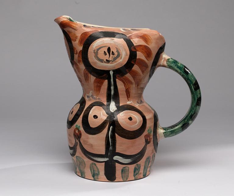 A Pablo Picasso faience jug, 'Femmes Fleurs'´, Madoura, Vallauris, France 1948.