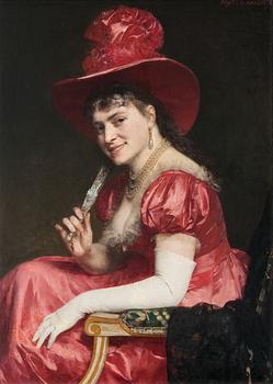 326. Yuri Leman, A WOMAN IN A RED DRESS.
