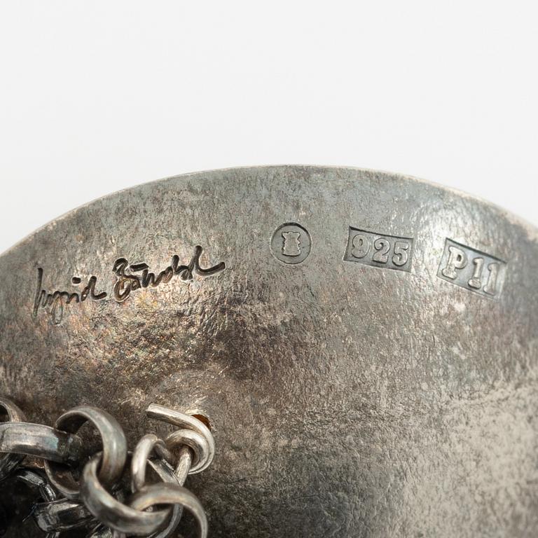 Ingrid Bärndal, collier, silver och odlade pärlor.