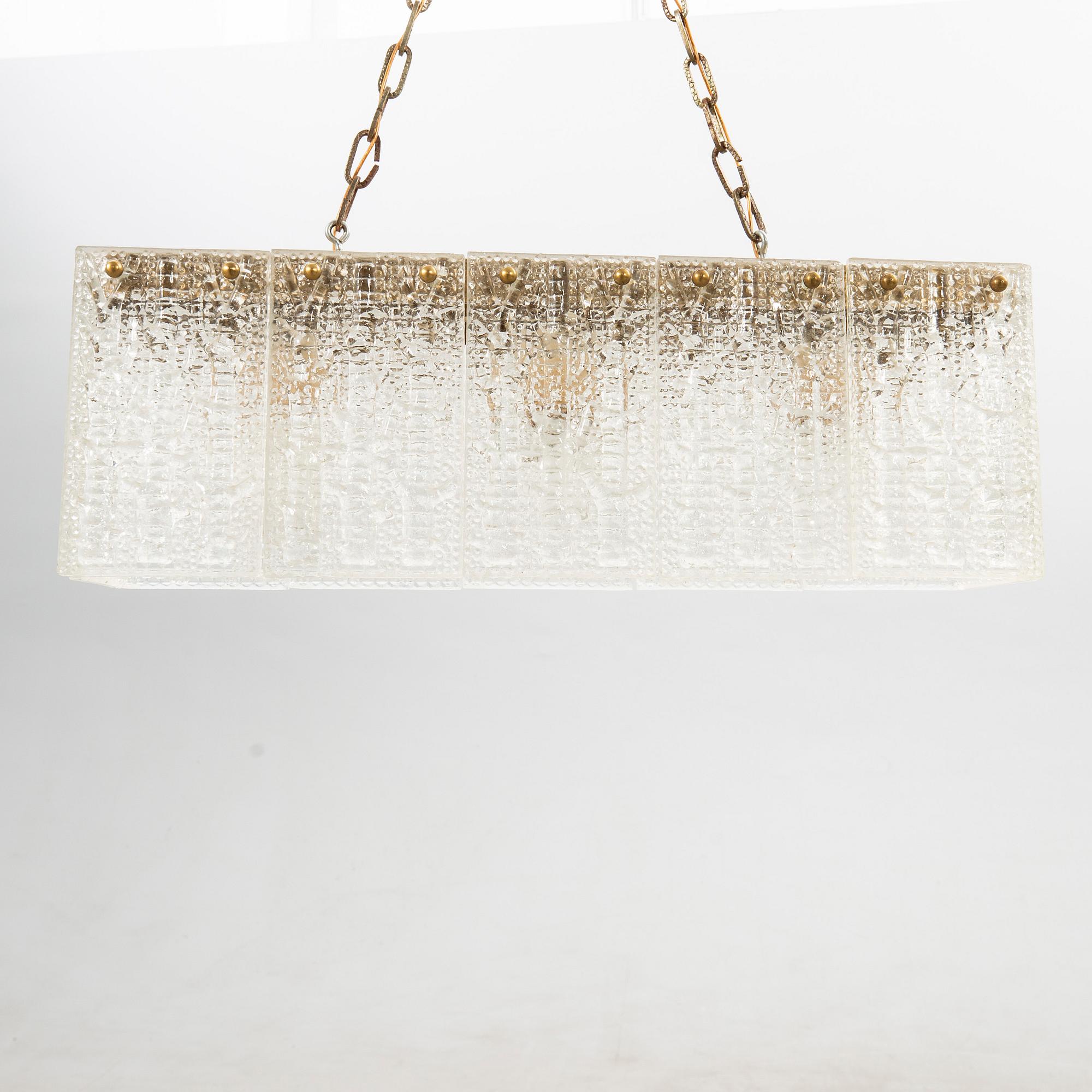 Taklampa, troligen Carl Fagerlund, Orrefors, 1960/1970-tal.