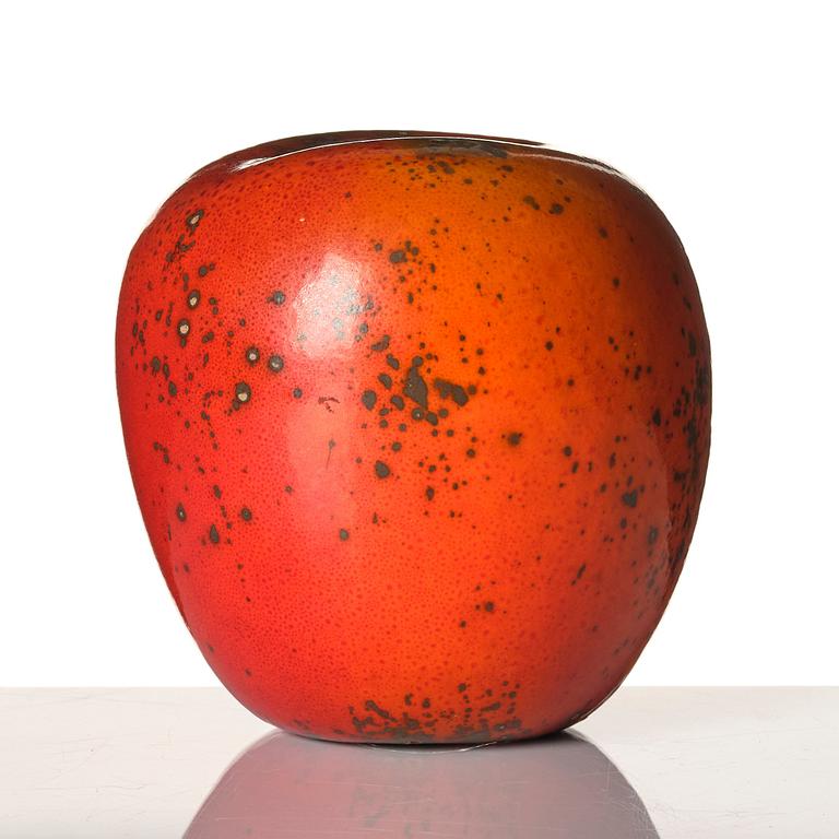 Hans Hedberg, a faience sculpture of an apple, Biot, France.