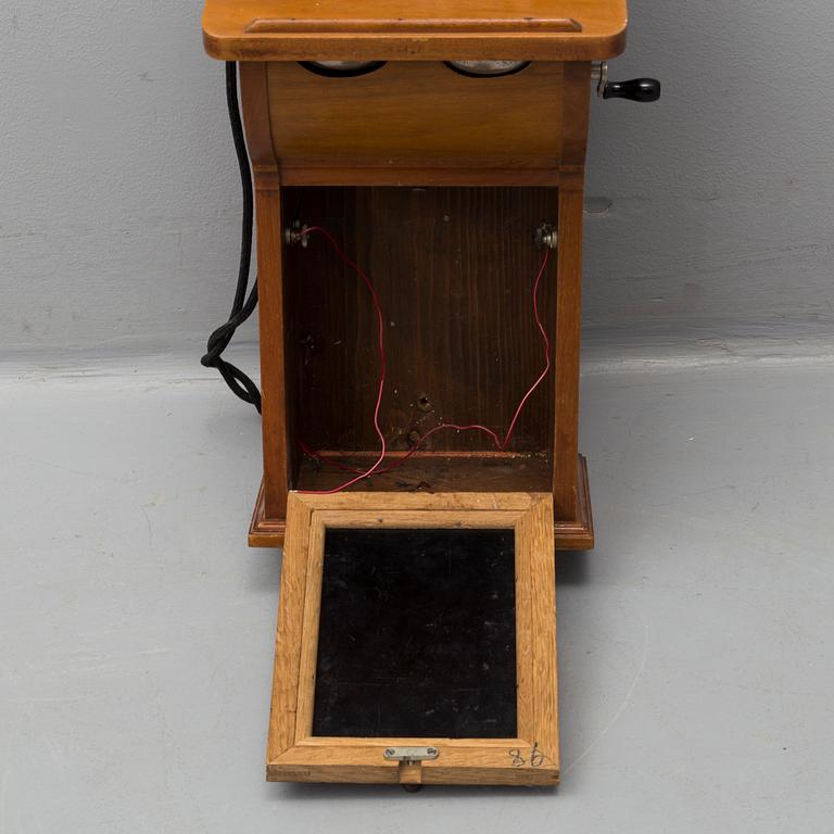 An early wall mounted telephone, L.M. Ericsson, Stockholm, early 20th century.