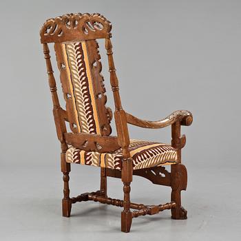 KARMSTOL, barockstil, 1800-tal.