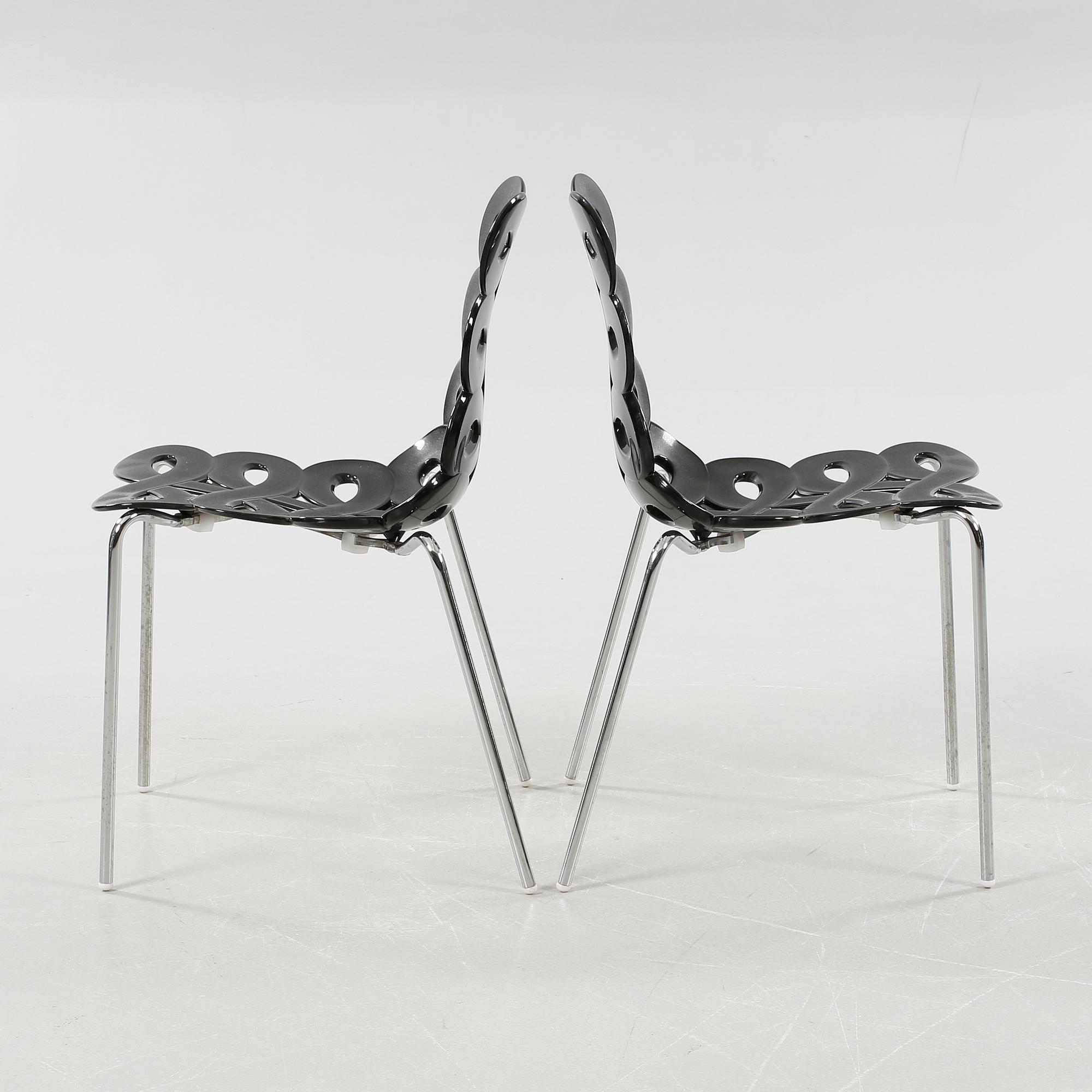 Four late 20th century "Diva" chairs designed by Gino Carollo for Ciacci Kreaty.