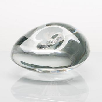 Timo Sarpaneva, glasskulptur 3567, "Sittande fågel", signerad Timo Sarpaneva Iittala.