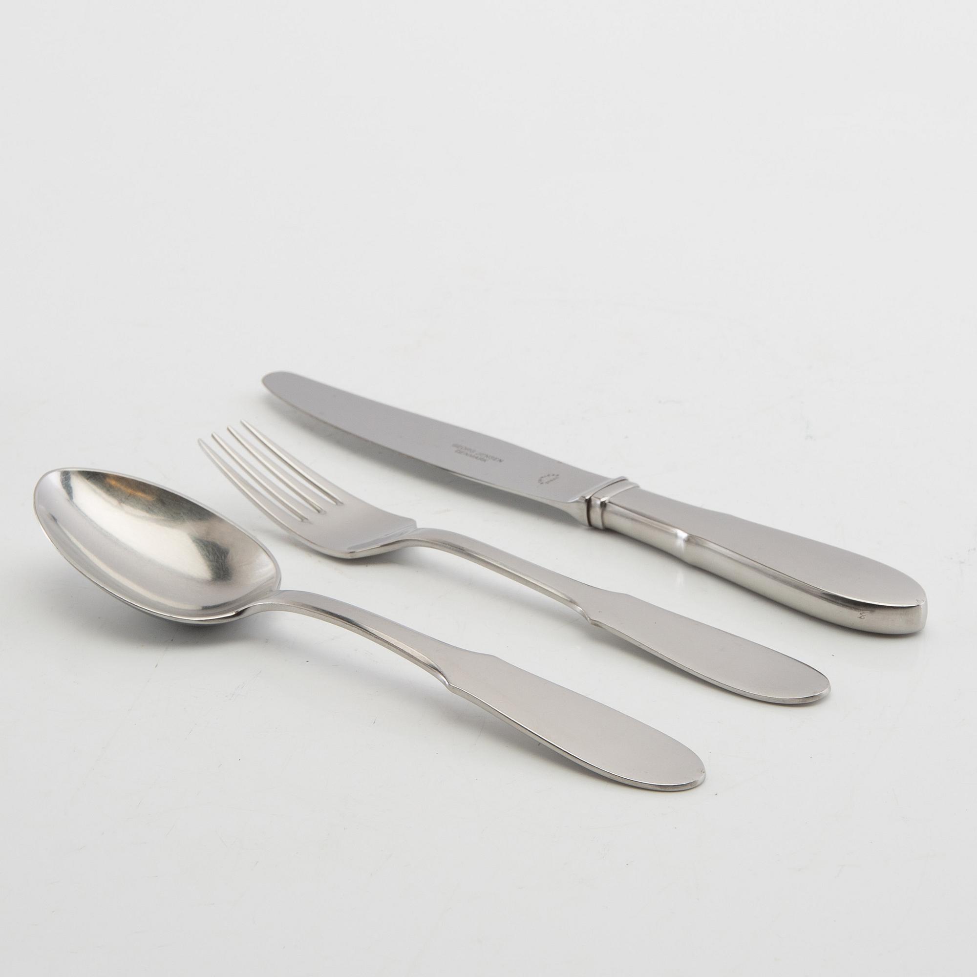 Georg Jensen, Cutlery service, 33 pieces, stainless steel, "Mitra", Denmark.