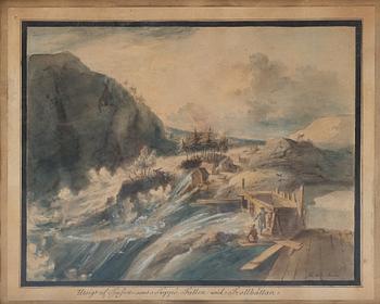 Johan Fredrik Martin, Ten scenes from the waterfalls at Trollhättan, Sweden.