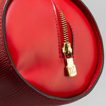 LOUIS VUITTON,  a red 'Epi Soufflot' bag.