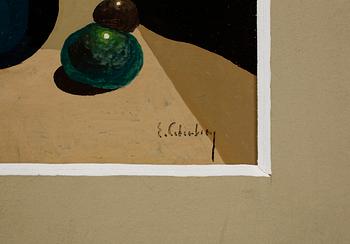 ERIC CEDERBERG, olja på pannå, signerad.