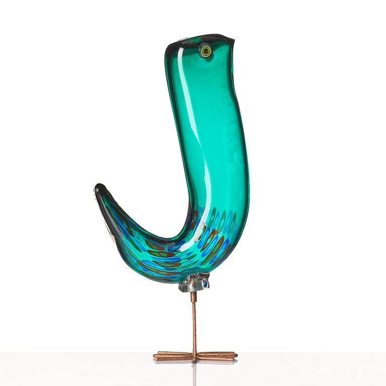 Alessandro Pianon, a "Pulcino" glass sculpture of a bird, Vistosi, Italy, 1960s.